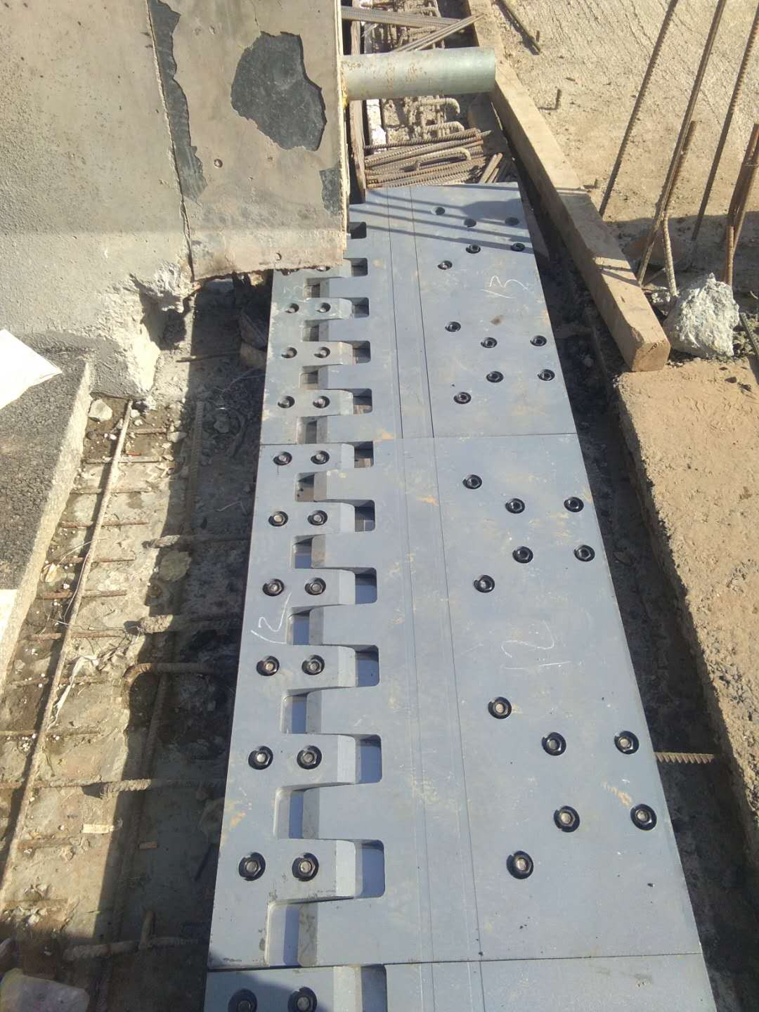 河南洛吉160梳齒闆伸縮縫的安裝